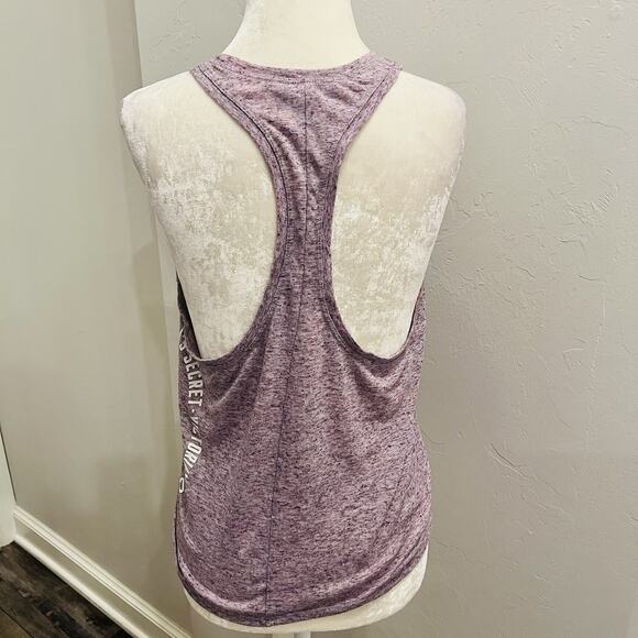 Victoria's Secret Angel Logo Heather Violet Racerback Tank Top Medium (A0132) - Picture 5 of 7